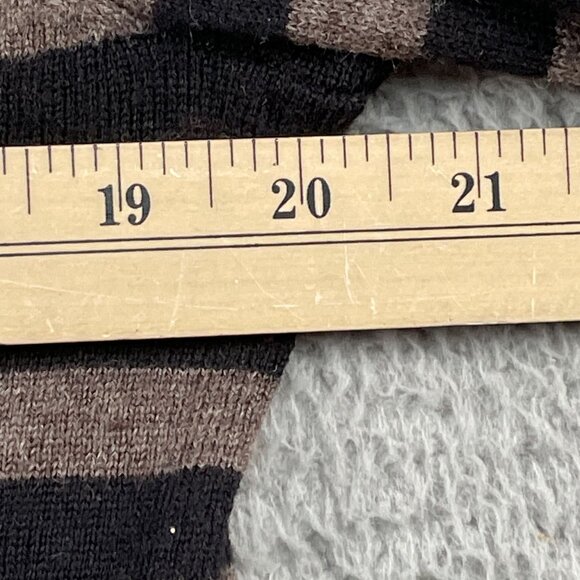 Fenn Wright Manson Sweater Womens Large 100% Merino Wool Striped Brown - Picture 4 of 6